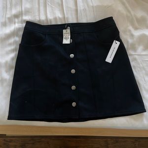 NWT Express Faux Suede Black Mini Skirt 4